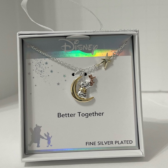 Disney Classics Jewelry | Winnie the Pooh and Piglet Crescent Moon Necklace - Picture 5 of 9